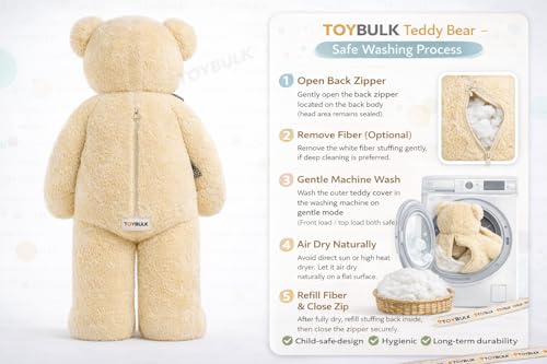 Image of 4 Feet Cream Giant Teddy Bear 48 inch Soft Toy, Plush, and Cuddly Stuffed Animal for Kids, Birthdays, Anniversaries, Valentine's Day, and Special Occasions Large Huggable (4 Feet, Beige)