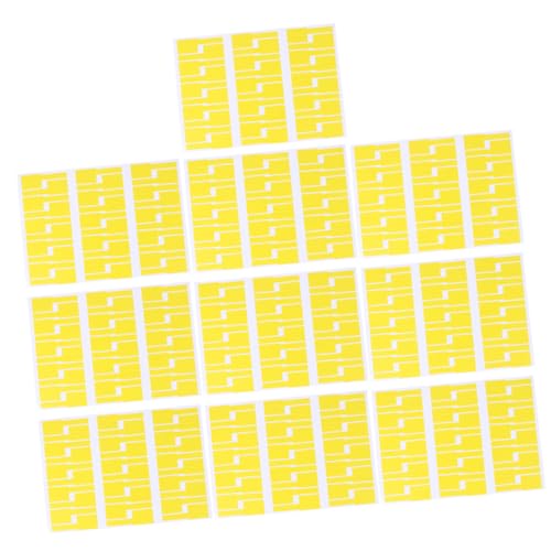 Mobestech 10 piezas Etiquetas Autoadhesivas para Cableado Amarillo Resistentes al Agua Desgaste Paquete para Identificación y Organización Hogar Oficina y Escuela
