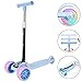 Produktbild Youfen Kinder Roller Scooter - Kinderscooter Mädchen Jungen 3 bis 12 JahrenPremium Blinkenden LED Räder Kickscooter Dreiräder mit 3 Höhenverstellbare und Faltbar Lenker (Blau)