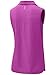 BGOWATU Women's Sleeveless Golf Polo Shirts Collared Quarter Zip Golf Pullover UPF 50+ Quick Dry Tennis Tank Tops Dark Rose 2X