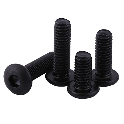 Innensechskant Flachkopf Schrauben M3x12mm Schwarz - 10 Stück, Für Modellbau, RC-Cars, Holz- & Metallarbeiten