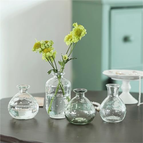 Mini floreros de cristal de 2 piezas para decoración de mesa y bodas 4