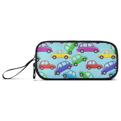 Image of J JOYSAY Cars Vehicles Blue Pencil Case Large Big Capacity Pencil Case Pouch for Girls Boys Marker Organizer Bag for Office Kids Adults