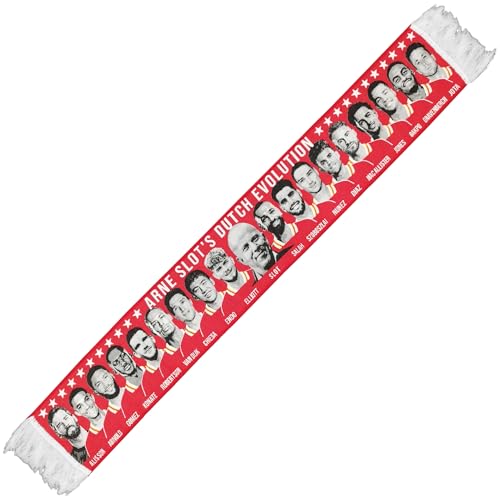 Unilaterale Liverpool Sciarpa Team 24/25 HD Slot\'s Evoluzione Olandese, Nero , 127 x 20cm