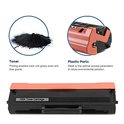 (Met chip) SMARTOMI 106A W1106A Compatibele voor HP 106A W1106A toner cartridge voor gebruik met HP Laser 107 107a 107w 107r MFP 135 135a 135w 135r 135wg MFP 137 137fnw 137fwg 2PK - Image 3