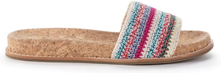 The Sak Mendocino Slide Sandal in Crochet, Slip On Sandals, Eden Stripe | Image 2