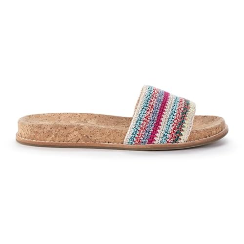 The Sak Mendocino Slide Sandal In Crochet, Slip On Sandals, Eden Stripe #TOP2