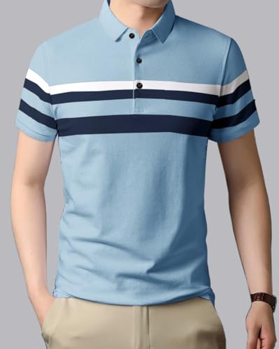 Image of Noble Monk Men's Regular Fit Polo T Shirt |Half Sleeves |Collar Tshirts | Casual T-Shirt for Men