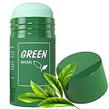 Green Tea Mask for Face, Purifying Solid Cleansing Clay Stick Mask, Blackheads Remover Anti Acne Oil Control & Deep Clean Pore Skincare for Women and Men