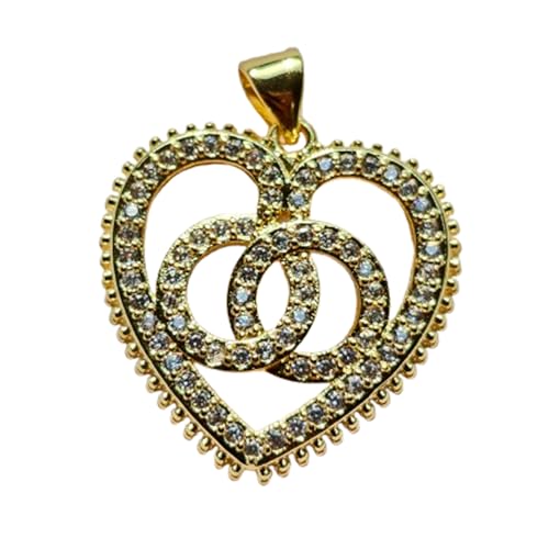 Pendentif coeur LKBEADS en or et zircone pour sublimer vos tenues