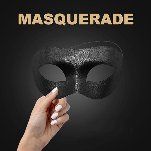 MZinge Masquerade Mask for Couple Men Venetian Mask for Halloween Lace Masque Costume Eyemask Party Prom Ball Mardi Gras (color black) - Image 4