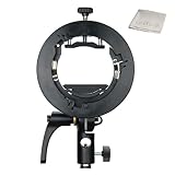 Godox S2 S-Type Bracket Bowens Mount Compatible with Godox V1 AD200Pro AD400Pro AD200 V860II TT685 TT600 TT350, Large Adjustment Handle, Integrated Umbrella Mount and More Compact