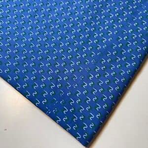 100% Cotton Vintage Novelty Floral Dress Material Craft Quilting Fabric - Perfect for Sewing Projects and Dress Making - Cotton Fabric by The Metre Clearance 44" (Blue Snake) — image 1