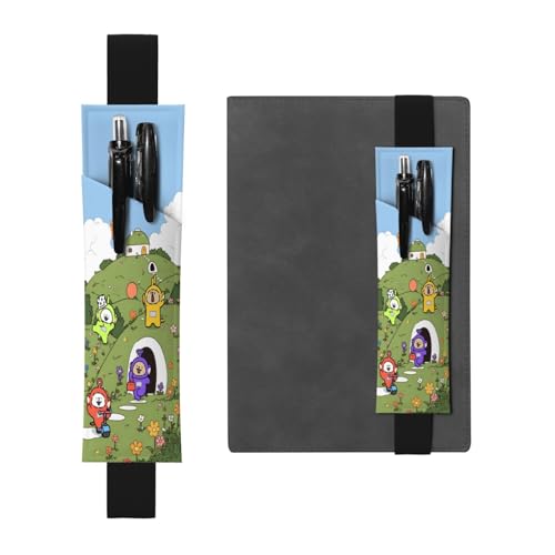 テレタビーズ 鉛筆袋のブックマーク スリム ポーチ 本用のペンホルダー しおり ブックマーカー 伸縮バンド付き 鉛筆ホルダー ペンケース Pvcレザー おしゃれ 雑貨 紛失防止 軽量 学生用 事務用品 持ち運びが 男女兼用