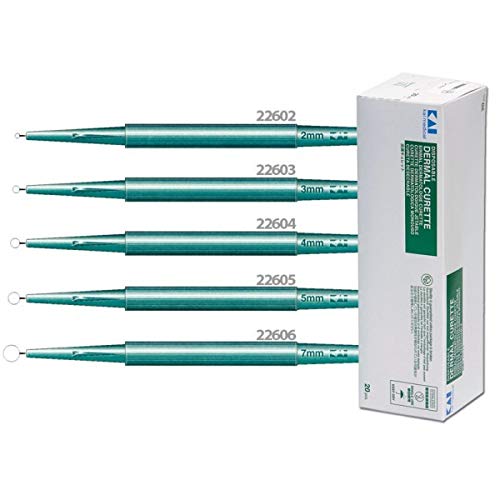 GiMa 22602 Curette dermatologiche, 2 mm Durchmesser, 20 Stück