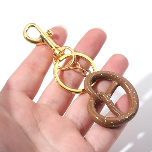 Image of Pretzel Bag Charm Keychain for Women - Key Chain,Cute Purse Handbag Accessories - Women's Trend Jewelry Gifts