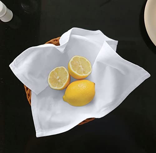 Ruvanti Flour Sack Towels 24 Pack 28"X28", Ring Spun 100% Cotton Flour Sack Dish Towels, Machine Washable, Absorbent Tea Towels - Flour Sack Kitchen Towels For Drying & Cleaning - White #TOP6