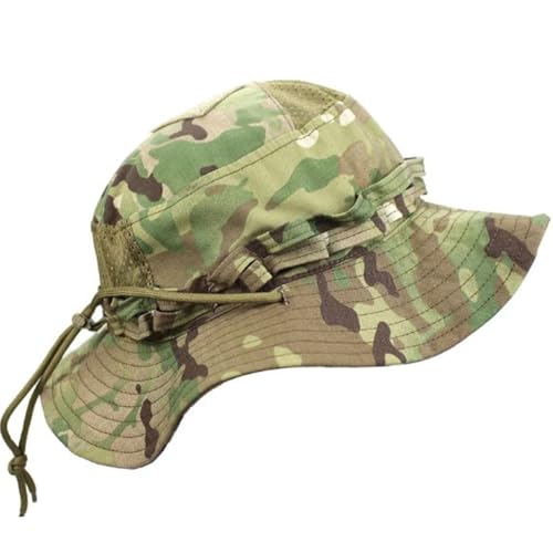 RALSPEC Multicam Boonie Chapeau Camouflage Bush Jungle Large Bord Armée Militaire Sun Cap Cadet Bucket MTP Airsoft Camo, camouflage, Taille unique