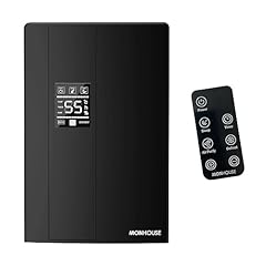 MONHOUSE Home Dehumidifier - 2200Ml Tank - Remote Control, Sleep Mode, LED Display, Auto Power off - Silent Electric Moisture Absorber - Black