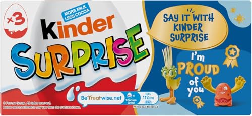 Kinder Surprise Chocolate Gift, Pack of 3 Eggs