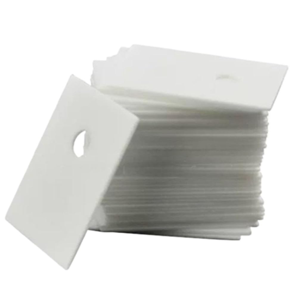 Fogli di ceramica di allumina for produzione di precisione, fogli di ceramica di nitruro di alluminio ultrasottile perforati 50 pezzi(20X25X0.6mm)
