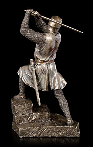 Unbekannt Tempelritter Figur schwingt Zweihänder Schwert | Templer, Dekofigur, bronziert & coloriert, Serie: Studio… – Bild 5