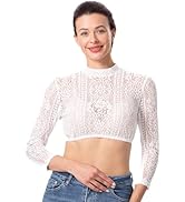 Dirndl Bluse Damen Weiß Mit Stickerei - Kurzarm Für Oktoberfest & Trachten