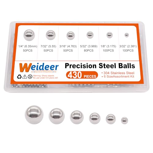 image for weideer 430pcs Stainless Steel Precision Steel Balls Bicycle Bearing B