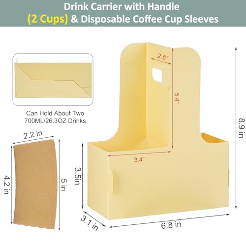 2 Cup Drink Carrier 16 Pack - 50% Off Disposable Coffee Cup Holders - Image 7