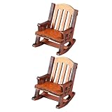 Décoration charmante : idéale pour orner bureaux, armoires et étagères, cette réplique de fauteuil à bascule apporte une touche chaleureuse et unique à tout espace. décoration de fauteuil à bascule, mobilier de maison de poupée victorien