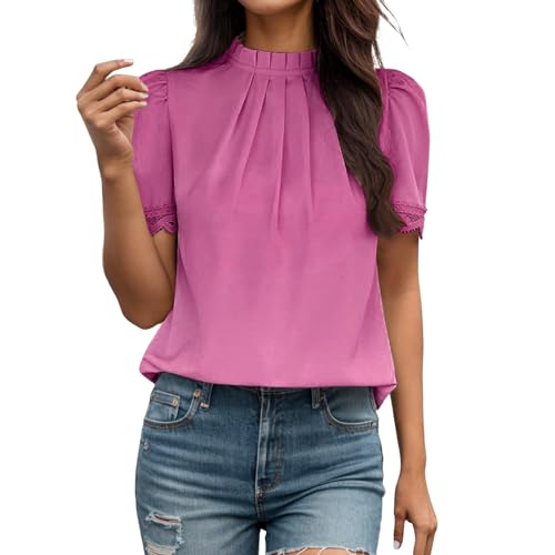 2025 Camisetas Manga Corta Mujer Casual Suelta T-Shirt Mujeres CláSico Cuello Redondo Basica Ultrafina Transpirable Blusas Holgado Larga T Shirt para El Trabajo Ropa De Vacaciones