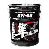 国産車(自動車)用 隼 エンジンオイル 5W-30 SP (エステル＋VHVI) 100%合成油 (20L) 4サイクル エンジン保護 潤滑油 添加剤