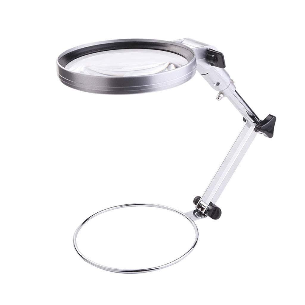 Lupa de Escritorio con Lupa Flexible, lámpara de Lupa iluminada para Lectura, Pasatiempos, Manualidades, Banco de Trabajo, Costura, diseño de joyería