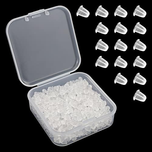 600 Pièces Fermoire Boucle D'oreilles Silicone 8 Styles Plastique En - Foto 8