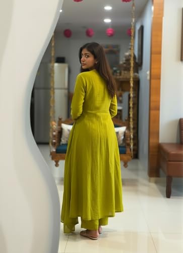 Image of ANNI Designer Women's Rayon Viscose Straight Kurta Set with Pant and Dupatta | Stylish Long Kurti Dress for Festive, Party, and Ethnic Wear