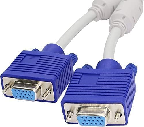 SANCY 1 Computer to Dual 2 Monitor vga Splitter Cable Video Y Splitter 15 pin Two Ports vga Male to Female, VGA Y Cable SANCY 1 Computer to Dual 2 Monitor vga Splitter Cable Video Y Splitter 15 pin Two Ports vga Male to Female, VGA Y Cable