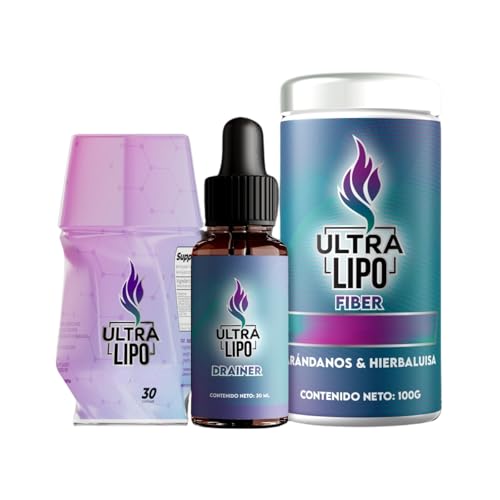 ULTRALIPO Fiber and Drainer Bundle Natural Supplement for Wellness Support - Complete Kit