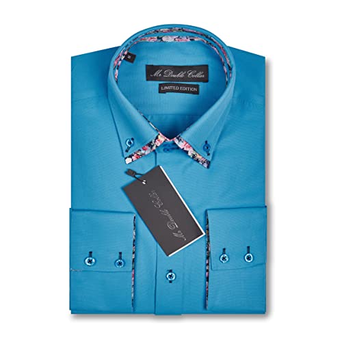 Chemise Oxford Paisley rose double col : l'excellence de la mode homme