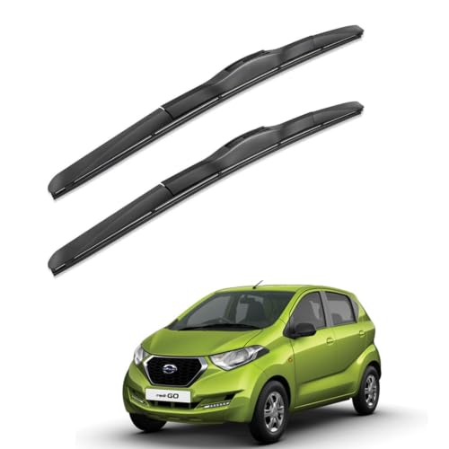 Image of Oshotto Frameless (O.E.M Type) Wiper Blades Compatible with Datsun Redi go (24 inch / 24 inch)