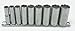 Westward 4LXD1 Socket Set, 1/2 Dr, 6 Pt, SAE, 9 Pc