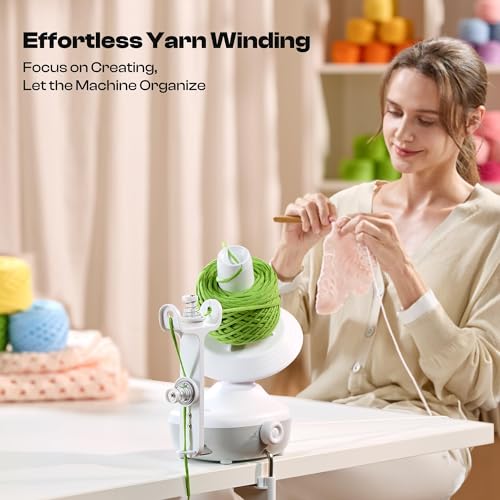 Image of Caydo Electric Yarn Winder M1, Effortless Yarn Organizer for Crochet Lovers