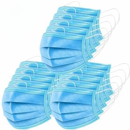 Wellstar Non-Woven Fabric 3 Ply Disposable Surgical Mask-Pack Of 500