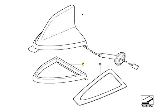 Junta de antena móvil para BMW E46 compatible con referencias 0146775 y 84500146775 2