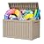 Yardgrace 270 Gallon Lockable Resin Outdoor Storage Box, Waterproof & Weather Resistant Deck Box for Patio Cushion, Garden Tools & Pool Accessories, Grey