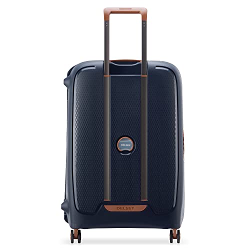 Image of DELSEY PARIS Moncey 69 cms Medium Check-in Polypropylene Hardsided 8 Wheels Spinner Luggage /Suitcase /Trolley Bag for Travel with TSA Lock- Ink Blue