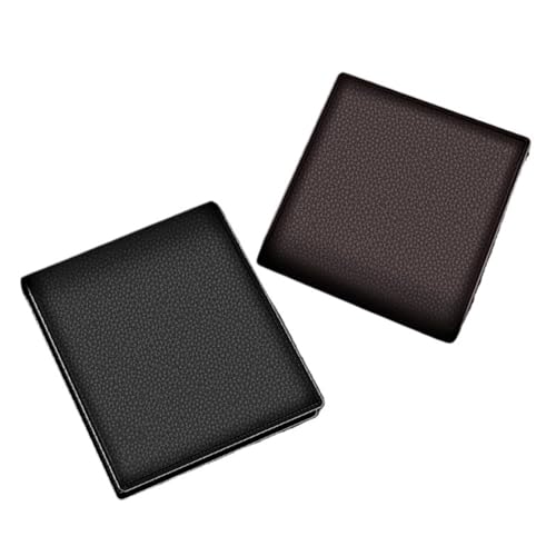 men's wallet Genuine Leather Men Wallets Brand Luxury Bifold Wallet Zipper Coin Purse Business Card Holder Walle(Coffee)3