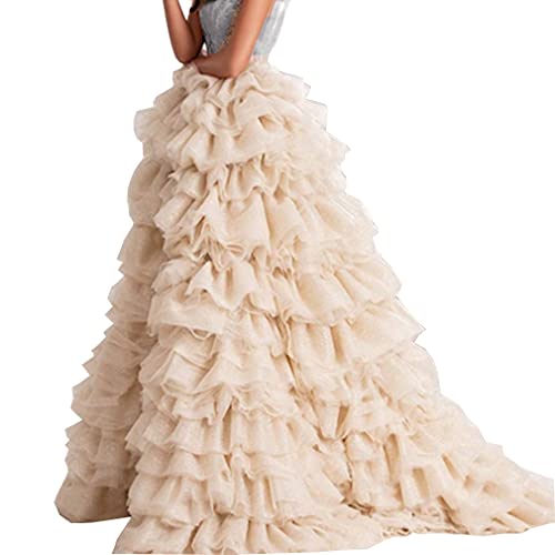 Lisong Puffy Maxi Tulle Layered High Waist Spectial Occasion Skirt Tutu Party Skirt2