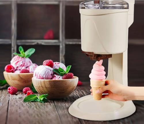 LTdlhFk Eiscreme Maker, Mini Frozen Yogurt Machine Für Kinder, Home DIY Kitchen Automatic Mini Fruit Soft Serve Ice Cream Machine, 1l Kapazität – Bild 5