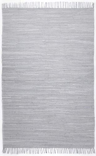 Theko Happy Cotton Teppich 100% Baumwolle 650_Grey Rechteckig 40x60 cm