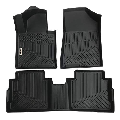 orealtrend Car Mats Replacement for Floor Liners Hyundai Sonata 2012-2014 Heavy Duty All Weather Guard Black Front and Rear Car Carpet-Custom Fit-Tough/Durable/Odorless